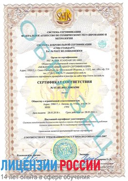 Образец сертификата соответствия Амурск Сертификат OHSAS 18001